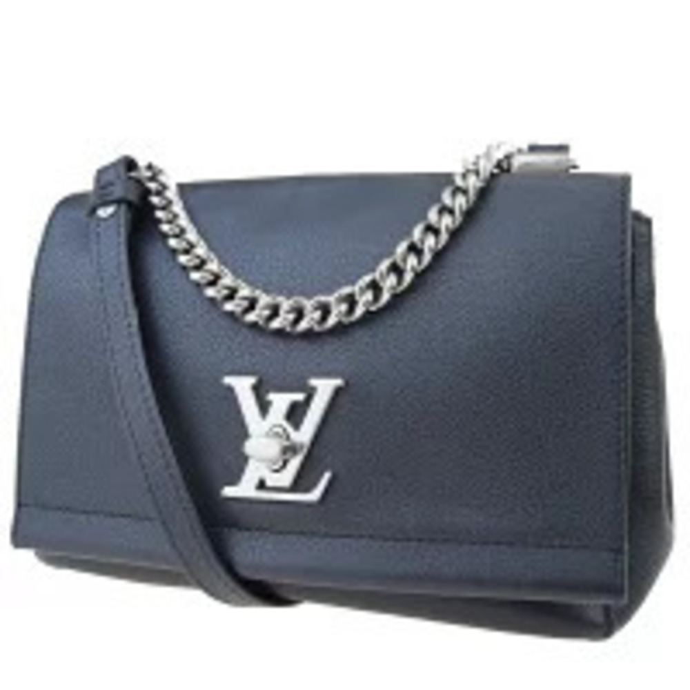 Louis Vuitton Lockme Chain Handbag Shoulder Bag Black